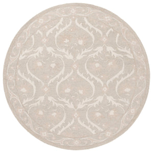 Safavieh Blossom Handcrafted Floral Area Rug From India – Elevate Your Space With Timeless Elegance And Comfort Light Grey ,Ivory 85% Wool,15% Cotton Blm116g-6r