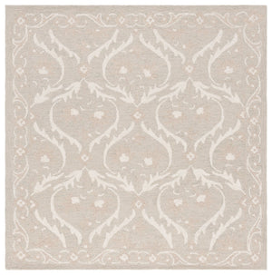 Safavieh Blossom Handcrafted Floral Area Rug From India – Elevate Your Space With Timeless Elegance And Comfort Light Grey ,Ivory 85% Wool,15% Cotton Blm116g-6r