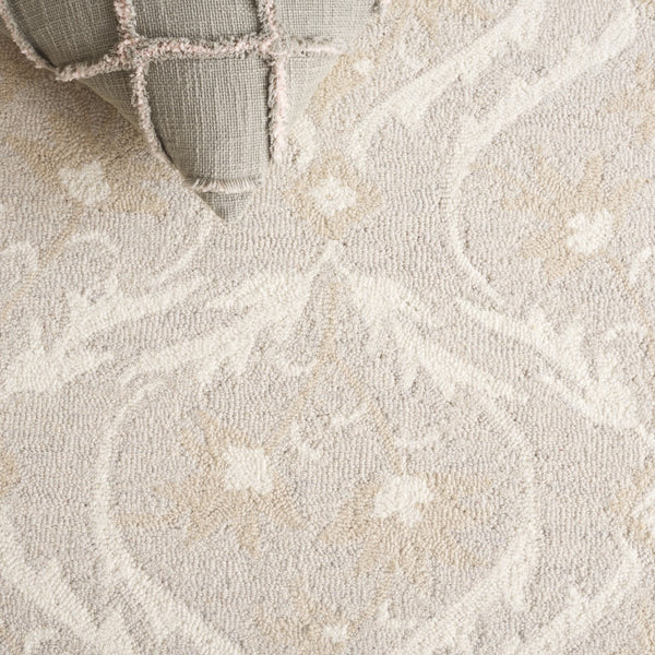 Safavieh Blossom 116h Silver Ivory Silver ,Ivory 85% Wool,15% Cotton Blm116h-5