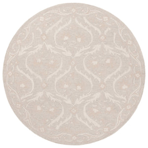 Safavieh Blossom Handcrafted Floral Area Rug From India – Elevate Your Space With Timeless Elegance And Comfort Silver ,Ivory 85% Wool,15% Cotton Blm116h-6sq