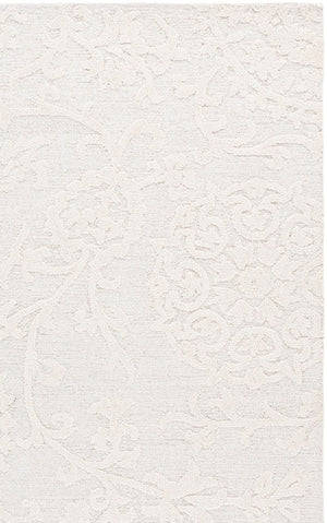 Safavieh Blossom Hand Tufted Wool Area Rug Ivory Traditional Low Pile Living Room Accent BLM401D-5