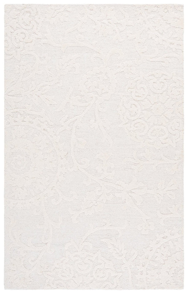 Safavieh Blossom Hand Tufted Wool Area Rug Ivory Traditional Low Pile Living Room Accent BLM401D-5