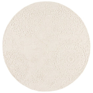 Safavieh Blossom Hand Tufted Wool Round Rug Ivory Pile Living Room Floor Accent BLM401D-6R