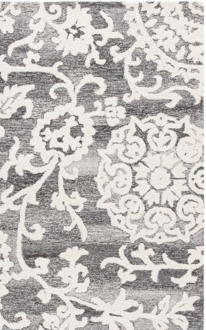 Safavieh Blossom Hand Tufted Wool Area Rug Neutral Grey Ivory Traditional Living Room Accent BLM401F-5