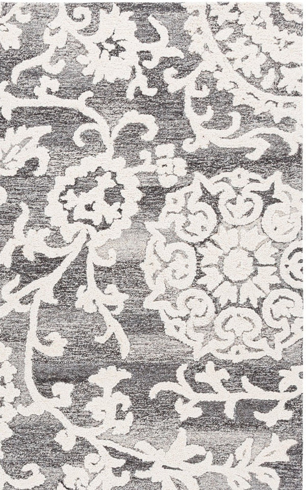 Safavieh Blossom Hand Tufted Wool Area Rug Neutral Grey Ivory Traditional Living Room Accent BLM401F-5