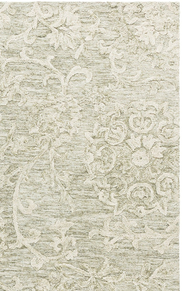 Safavieh Blossom Hand Tufted Wool Area Rug Sage Ivory Traditional Weave for Living Room BLM401W-5