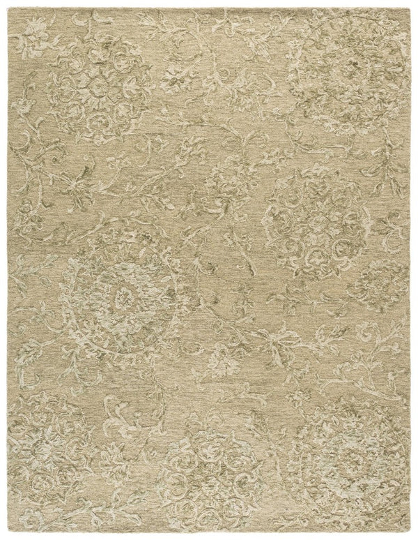 Safavieh Blossom Hand Tufted Wool Area Rug Sage Ivory Tone Soft Pile Living Room Anchor BLM401W-9