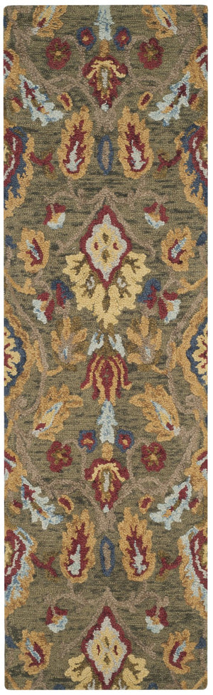 Safavieh Blossom Artisan-crafted Wool Area Rug – Timeless Elegance With Lush Floral Patterns For Your Home Green ,Multi Wool Blm402b-1218