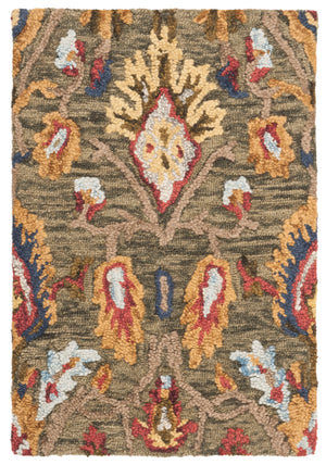 Safavieh Blossom Handcrafted Wool Area Rug - Luxurious Floral Motif Décor For Timeless Elegance In Any Room Green ,Multi Wool Blm402b-68