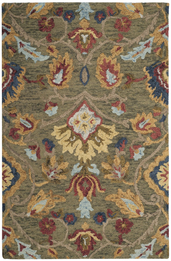 Safavieh Blossom Artisan-crafted Wool Area Rug – Timeless Elegance With Lush Floral Patterns For Your Home Green ,Multi Wool Blm402b-1218