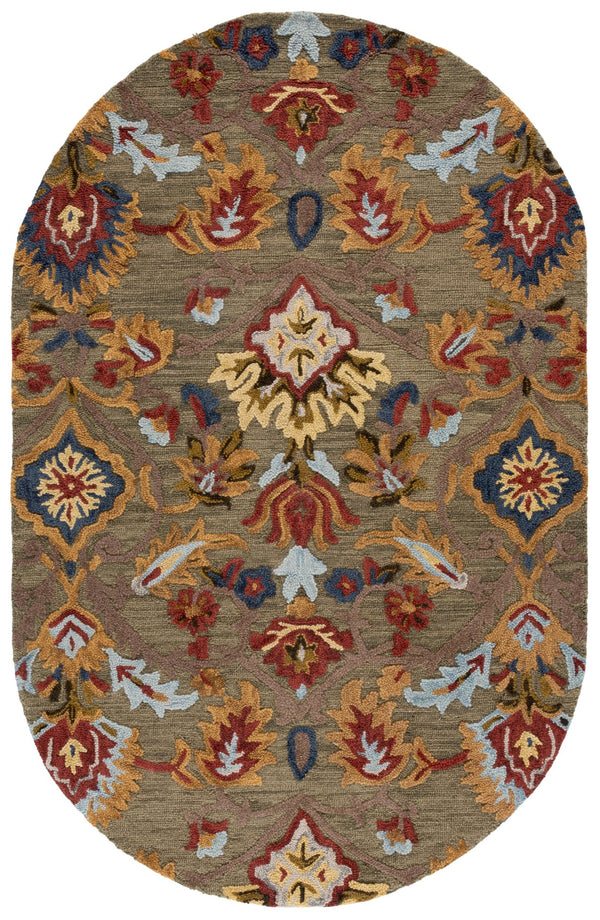 Safavieh Blossom Artisan-crafted Wool Area Rug – Timeless Elegance With Lush Floral Patterns For Your Home Green ,Multi Wool Blm402b-1218