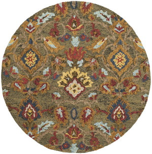 Safavieh Blossom Hand‑Tufted Wool Oval Rug In Green Multi — Timeless Oriental Motif, Plush Durable Pile 3'-0" x 5'-0" BLM402B-3OV