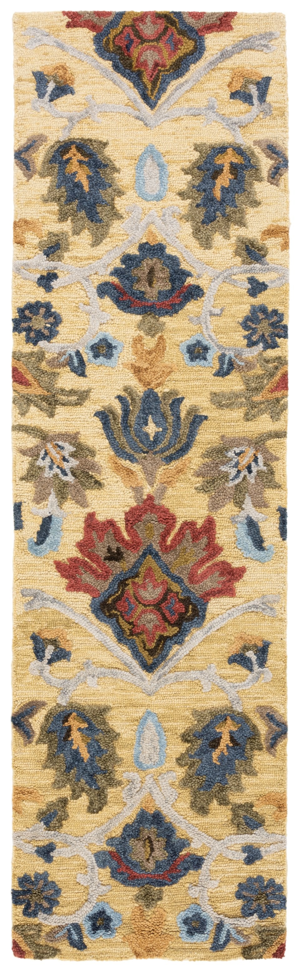 Safavieh Blossom Hand-Tufted 6X8 Oval Wool Rug In Gold Multi — Traditional Oriental Pattern, Plush 5/8" BLM402D-68OV