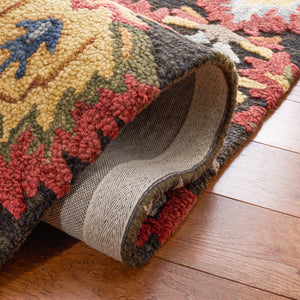 Safavieh Blossom Artisan-crafted Wool Area Rug – Timeless Elegance With Lush Floral Patterns For Your Home Charcoal ,Multi Wool Blm402h-220