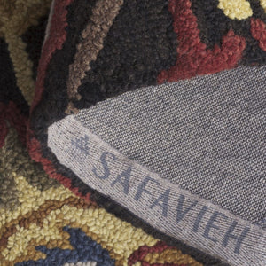 Safavieh Blossom Hand-Tufted Wool Oval Rug with Floral Motif for Dining or Bedroom Black 5'-0" x 8'-0" BLM402H-5OV