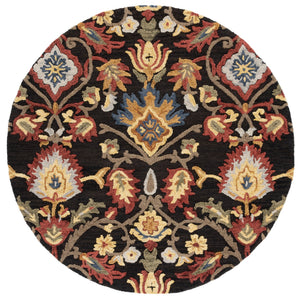 Safavieh Blossom Hand-Tufted 6X9 Wool Rug Charcoal & Multi — Traditional Motifs, Plush 5/8" Pile, Durable Elegance BLM402H-68OV