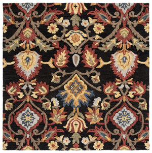 Safavieh Blossom Artisan-crafted Wool Area Rug – Timeless Elegance With Lush Floral Patterns For Your Home Charcoal ,Multi Wool Blm402h-220