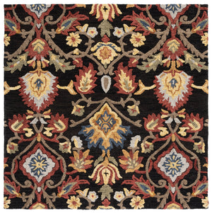 Safavieh Blossom Hand-Tufted 6X9 Wool Rug Charcoal & Multi — Traditional Motifs, Plush 5/8" Pile, Durable Elegance BLM402H-68OV