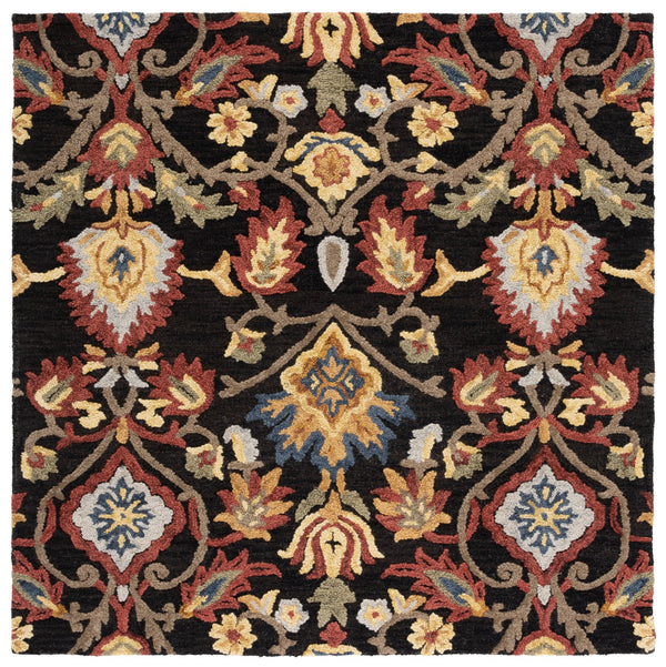 Safavieh Blossom Hand-Tufted 6X9 Wool Rug Charcoal & Multi — Traditional Motifs, Plush 5/8" Pile, Durable Elegance BLM402H-68OV