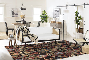 Safavieh Blossom Hand-Tufted 6X9 Wool Rug Charcoal & Multi — Traditional Motifs, Plush 5/8" Pile, Durable Elegance BLM402H-68OV
