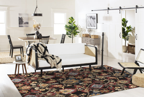Safavieh Blossom Hand-Tufted 6X9 Wool Rug Charcoal & Multi — Traditional Motifs, Plush 5/8" Pile, Durable Elegance BLM402H-68OV