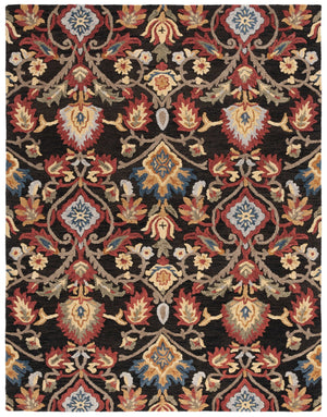 Safavieh Blossom Artisan-crafted Wool Area Rug – Timeless Elegance With Lush Floral Patterns For Your Home Charcoal ,Multi Wool Blm402h-220