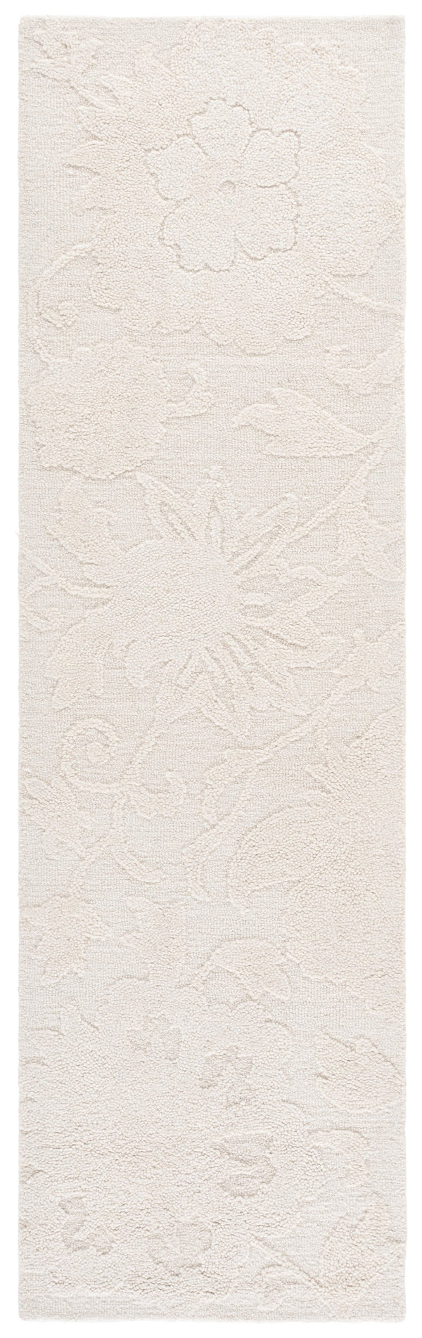 Safavieh Blossom Ivory Floral Runner Rug — Hand-Tufted Wool-Cotton Low-Pile Hallway Accent, Durable Elegance 2'-3" x 8'-0" BLM404A-28