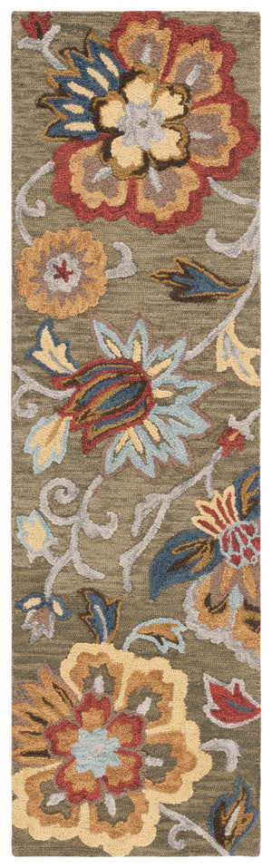 Safavieh Blossom 404 Hand Tufted Floral Rug Green / Red BLM404Y-28