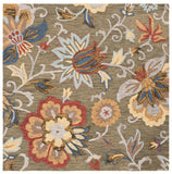 Safavieh Blossom 404 Hand Tufted Floral Rug Green / Red BLM404Y-6SQ