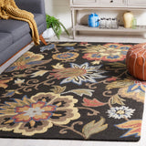 Safavieh Blossom 404 Hand Tufted Floral Rug Black / Yellow BLM404Z-5