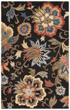 Safavieh Blossom 404 Hand Tufted Floral Rug Black / Yellow BLM404Z-8