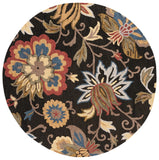 Safavieh Blossom 404 Hand Tufted Floral Rug Black / Yellow BLM404Z-6R