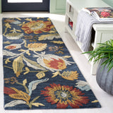 Safavieh Blossom 405 Hand Tufted Floral Rug Navy / Red BLM405N-28