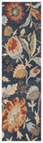 Safavieh Blossom 405 Hand Tufted Floral Rug Navy / Red BLM405N-28