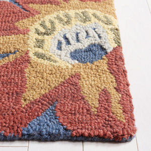 Safavieh Blossom 405 Hand Tufted Floral Rug Navy / Red BLM405N-8