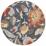 Safavieh Blossom 405 Hand Tufted Floral Rug Navy / Red BLM405N-6R