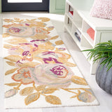 Safavieh Blossom 406 Hand Tufted Floral Rug Ivory / Green BLM406A-28