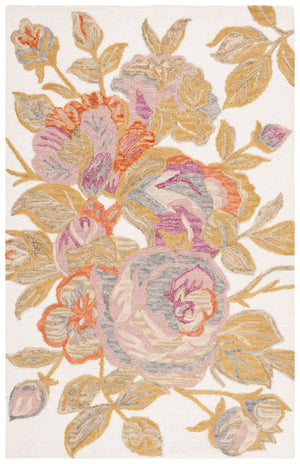 Safavieh Blossom 406 Hand Tufted Floral Rug Ivory / Green BLM406A-5