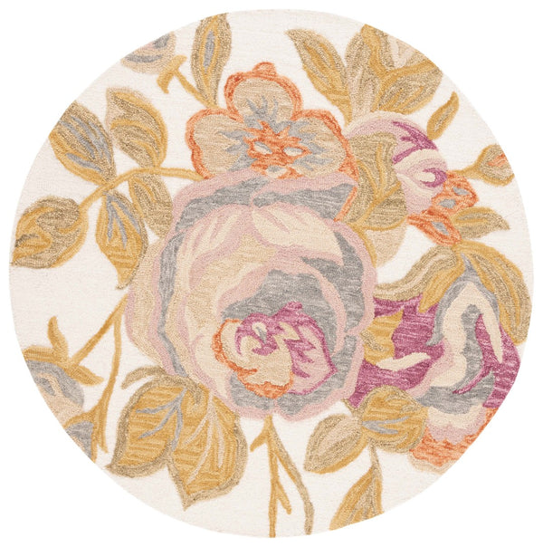 Safavieh Blossom 406 Hand Tufted Floral Rug Ivory / Green BLM406A-6R