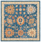 Safavieh Blossom 407 Hand Tufted Floral Rug Navy / Brown BLM407N-6SQ