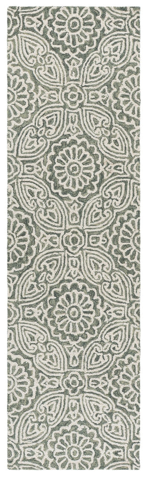 Safavieh Blossom Hand-Tufted Floral Rug In Grey Ivory — Plush Wool-Cotton Blend, Timeless Transitional Style 9'-0" x 12'-0" BLM410F-9