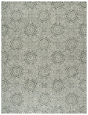 Safavieh Blossom Hand-Tufted Floral Rug In Grey Ivory — Plush Wool-Cotton Blend, Timeless Transitional Style 9'-0" x 12'-0" BLM410F-9