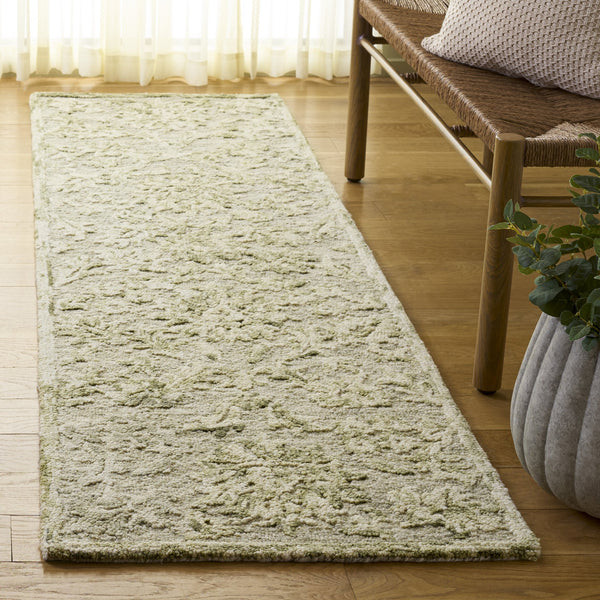Safavieh Blossom Hand-Tufted Sage And Ivory Area Rug – 80% Wool, Botanical Floral Design For Lasting Comfort 8'-0" x 10'-0" BLM411W-8