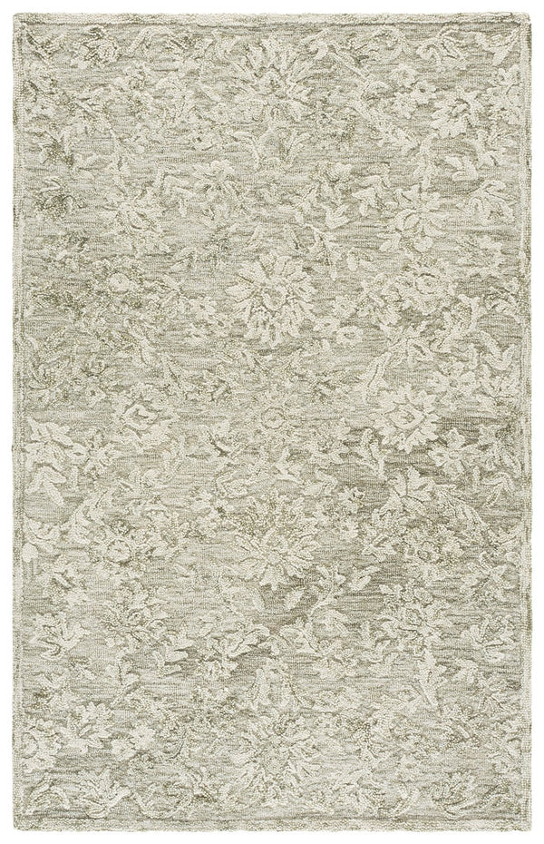 Safavieh Blossom Hand-Tufted Sage And Ivory Floral Runner Rug, 1/2" Plush Wool-Cotton Blend For Hallways 2'-3" x 8'-0" BLM411W-28