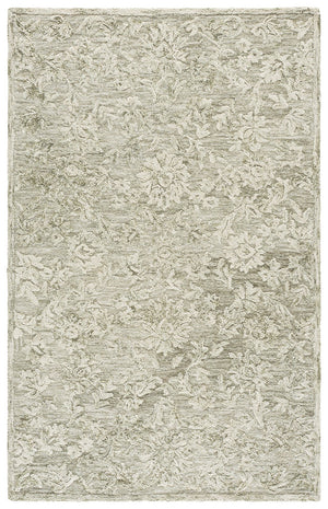 Safavieh Blossom Hand-Tufted Sage & Ivory Floral Rug — Wool-Cotton Blend, Plush 0.5" Pile, Timeless Elegance 4'-0" x 6'-0" BLM411W-4
