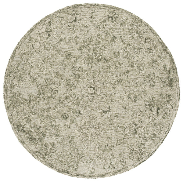 Safavieh Blossom Hand-Tufted Sage And Ivory Floral Area Rug — 80% Wool Low-Profile Comfort For Living Rooms 6'-0" x 9'-0" BLM411W-6