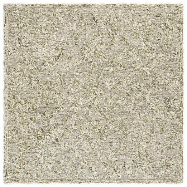 Safavieh Blossom Hand-Tufted Sage & Ivory Floral Rug — Wool-Cotton Blend, Plush 0.5" Pile, Timeless Elegance 4'-0" x 6'-0" BLM411W-4