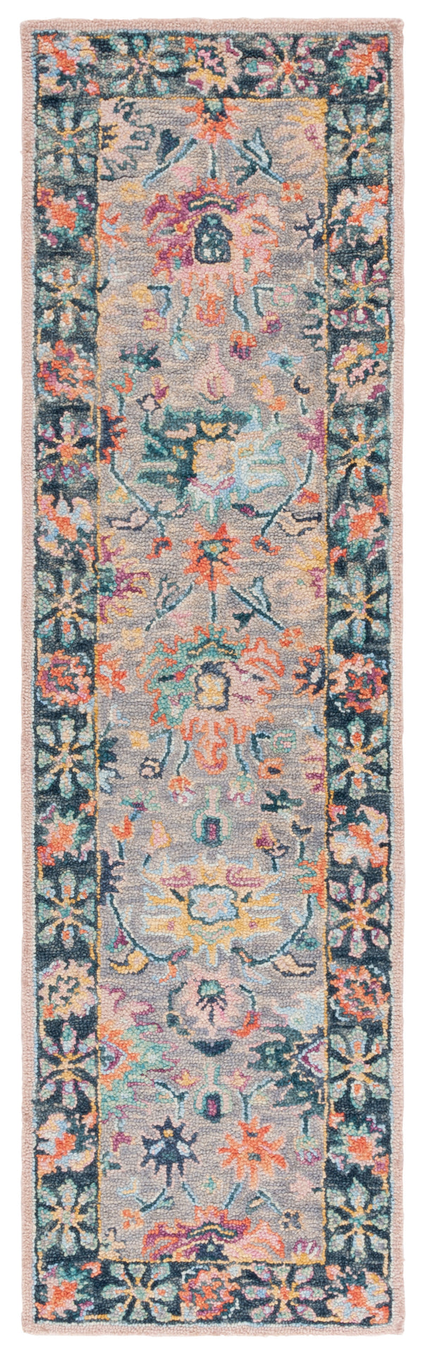 Safavieh Blossom Hand-tufted Floral Area Rug - Luxurious Wool-cotton Blend For Elegant Living Spaces Grey ,Pink 85% Wool,15% Cotton Blm468f-27