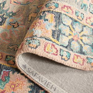 Safavieh Blossom Hand-Tufted Wool-Cotton Accent Rug With Plush 3/8" Pile, Grey Pink Floral Elegance 2'-3" x 5'-0" BLM468F-25
