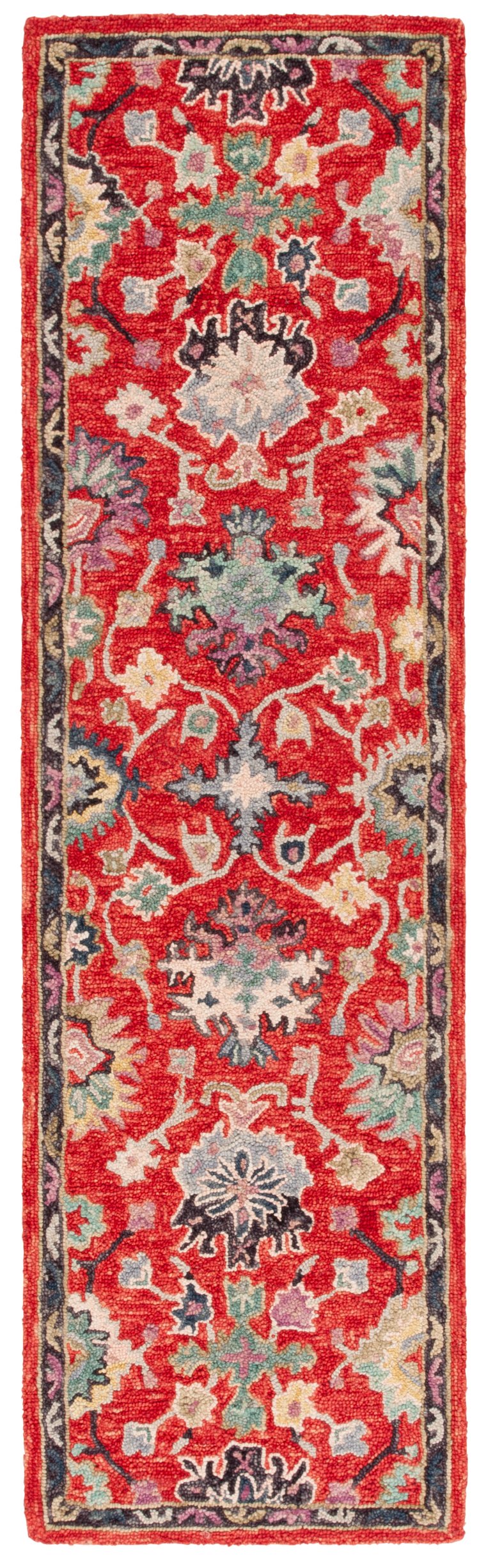 Safavieh Blossom Elegant Red Floral Area Rug - Hand-tufted Wool-cotton Blend For Timeless Home Décor Red ,Ivory 85% Wool,15% Cotton Blm470q-3